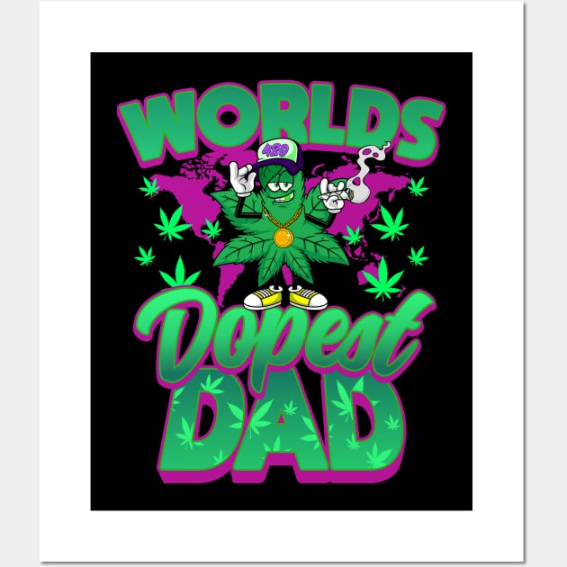 Worlds Dopest Dad Wall Art by CultTees